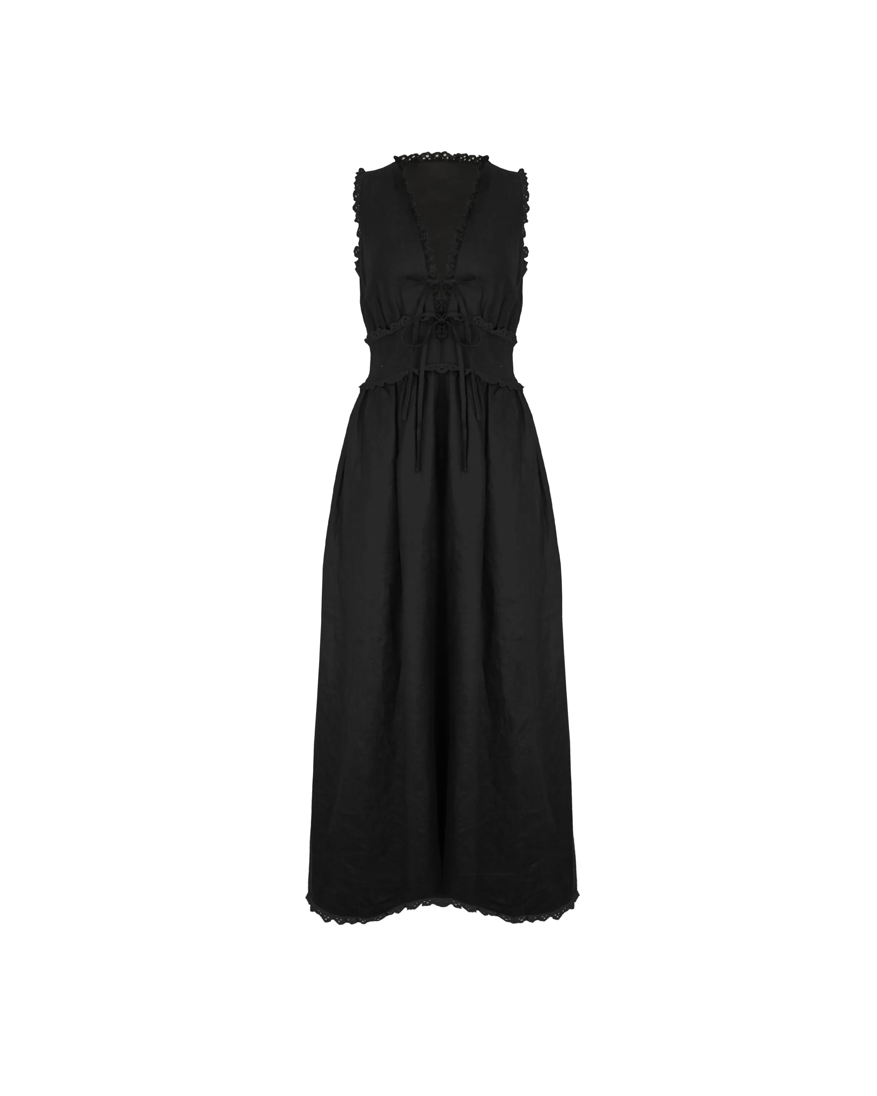 BENNY TIE DRESS BLACK