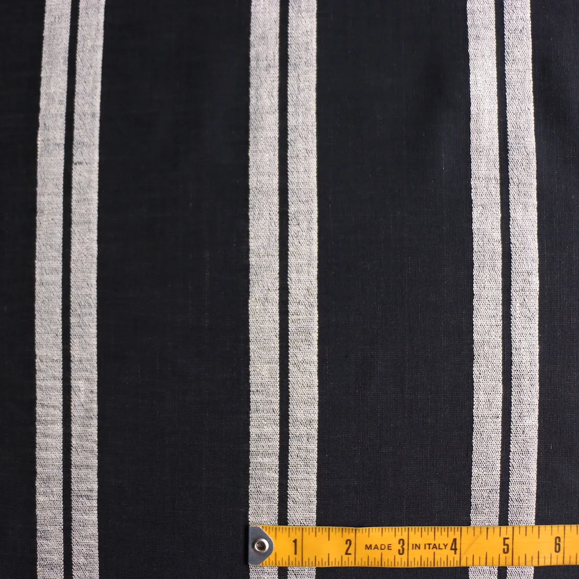 Calabria Stripe Nero Linen