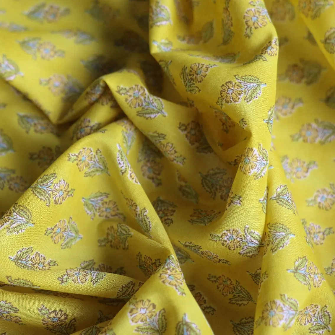 Camellia Blooms Cotton Voile