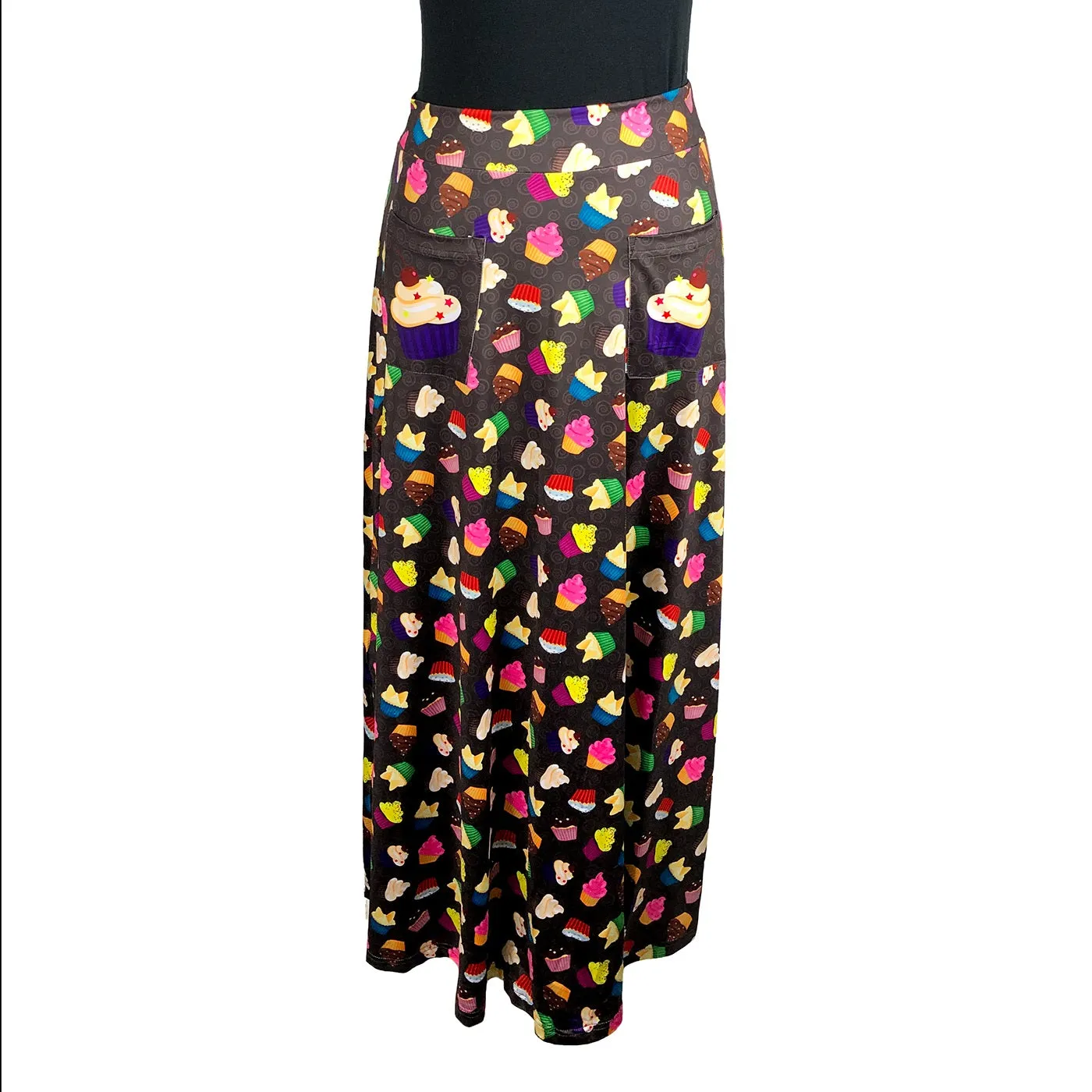 Chocolate Patty Cakes Maxi Skirt With Pockets