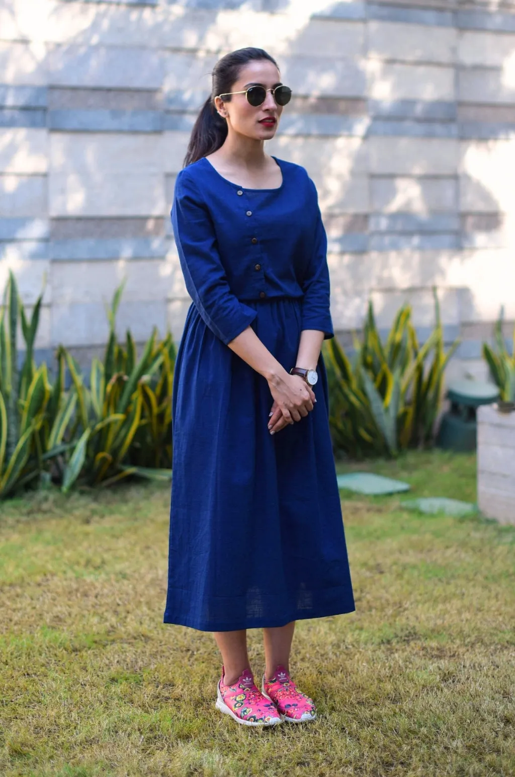 Classic Cotton Midi Dress