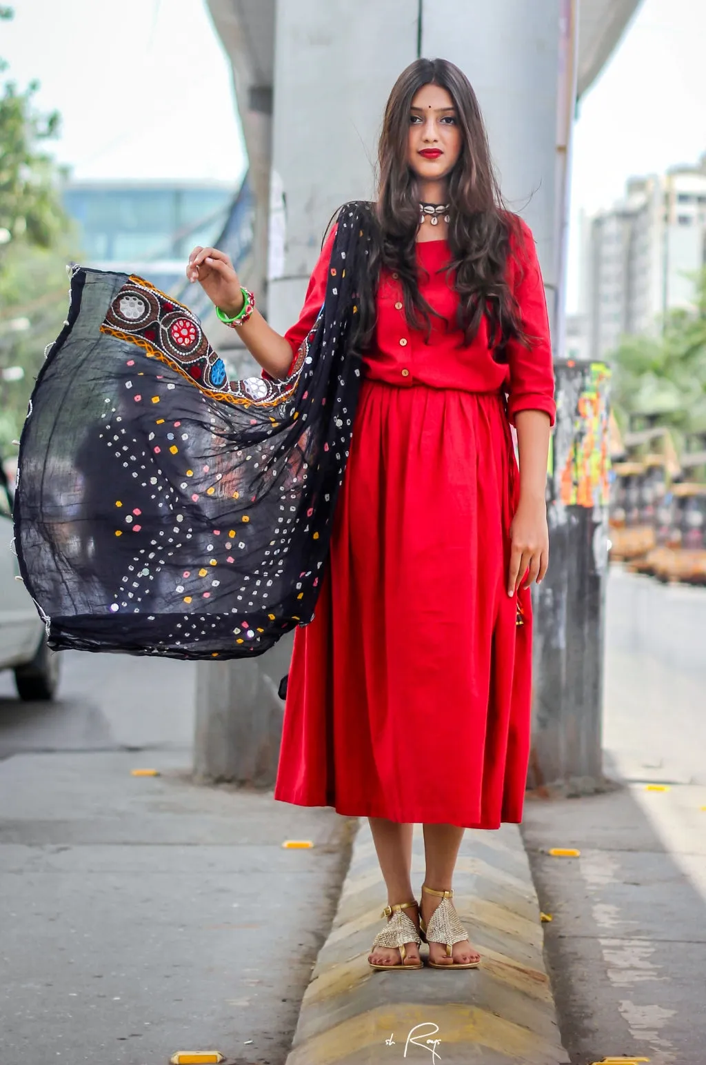 Classic Cotton Midi Dress