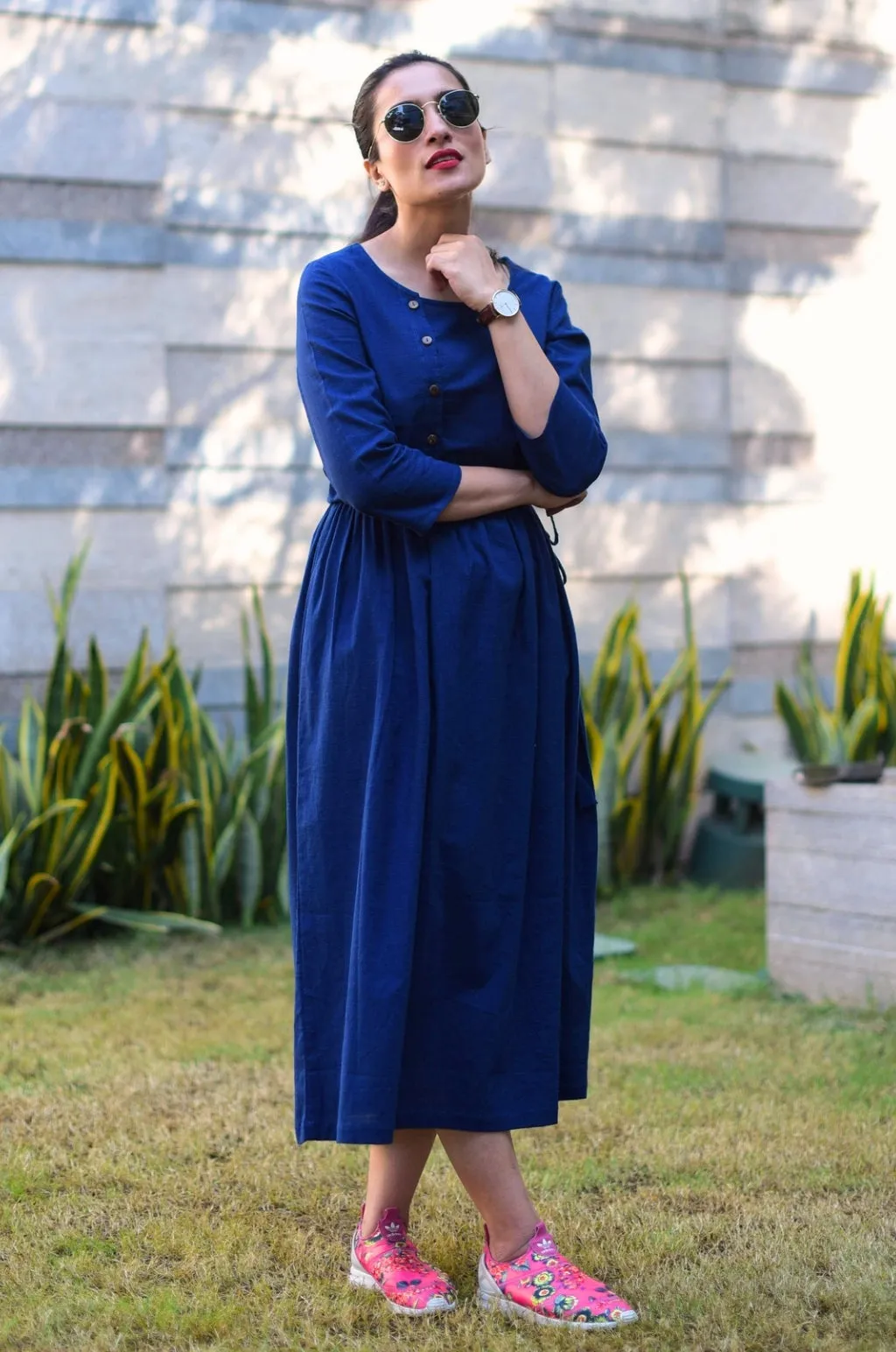 Classic Cotton Midi Dress