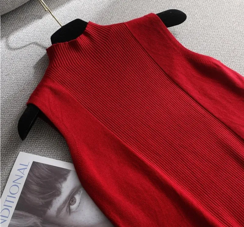 Everyday Chic Ribbed Mock Neck Tank Top