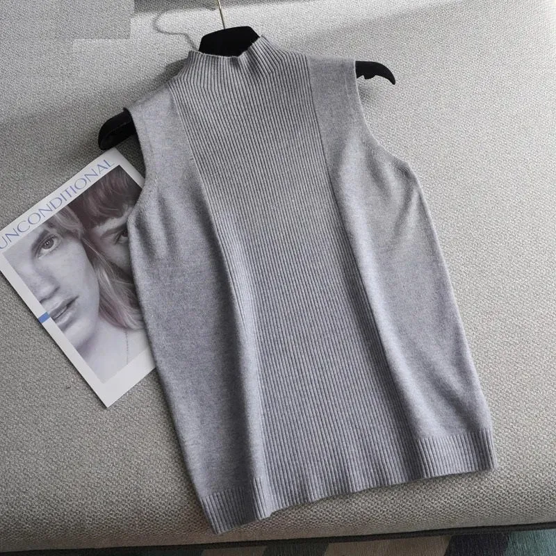 Everyday Chic Ribbed Mock Neck Tank Top