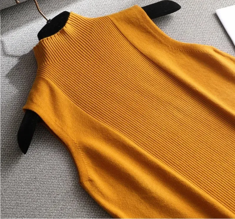 Everyday Chic Ribbed Mock Neck Tank Top