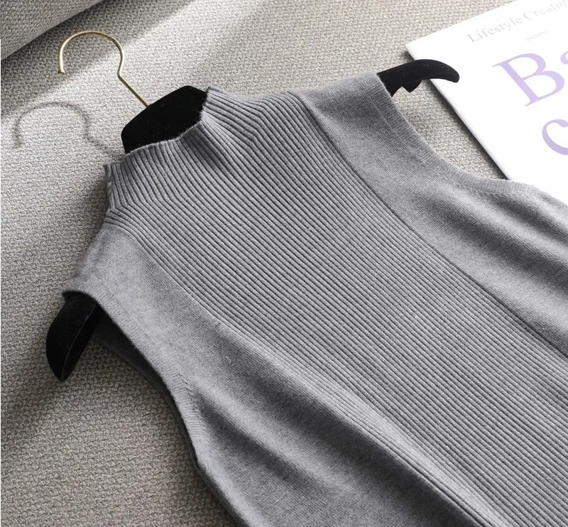 Everyday Chic Ribbed Mock Neck Tank Top