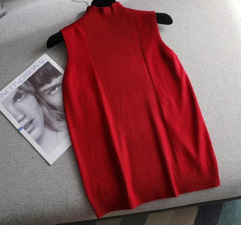 Everyday Chic Ribbed Mock Neck Tank Top