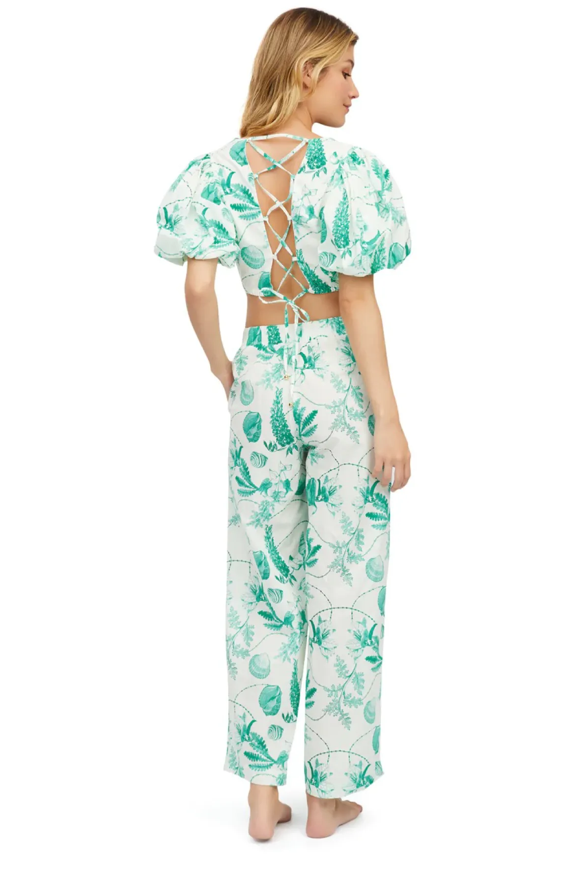 GREEN SHELLS SKY PANTS