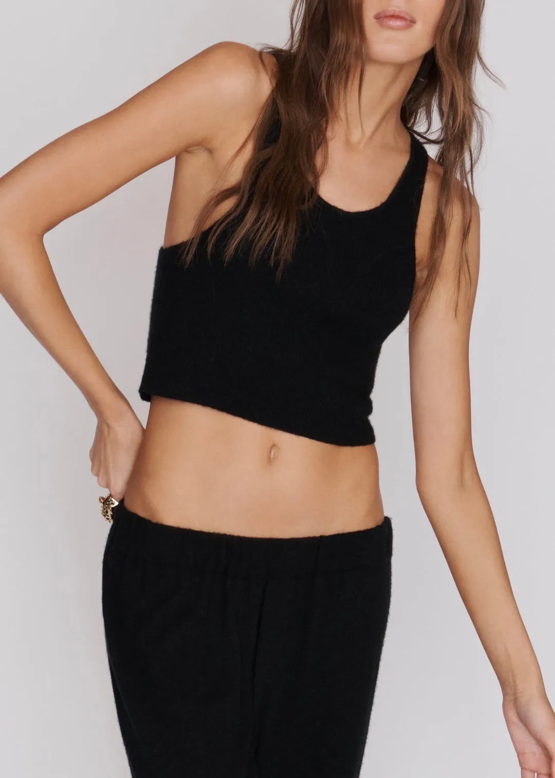 Ines Cashmere Tank (Black)