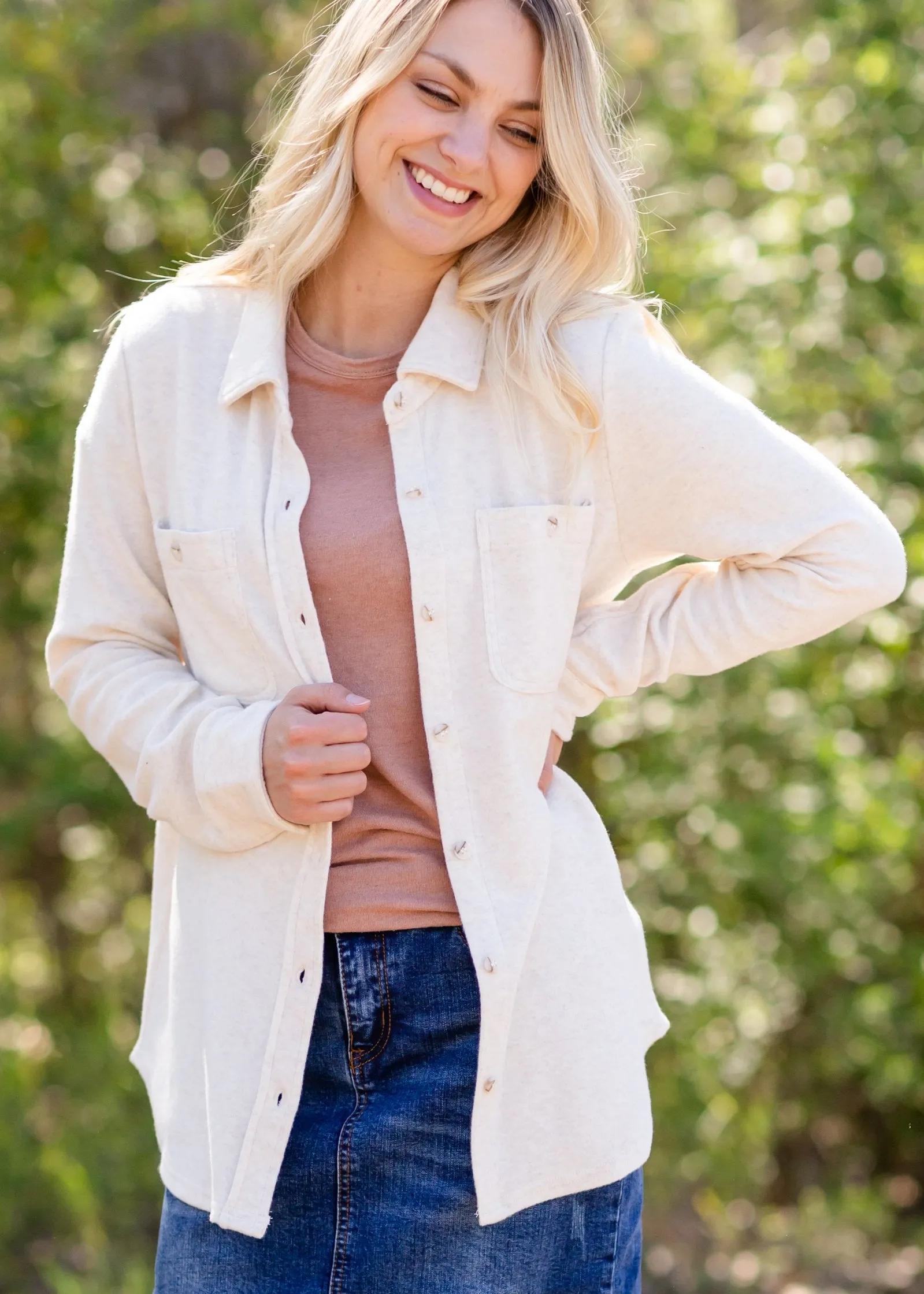 Lewis Oatmeal Ultra Soft Button Up