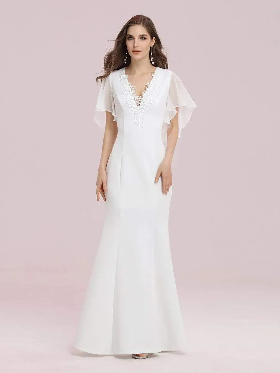 Maxi Plus Size Deep V-neck Mermaid Evening Dresses for Women