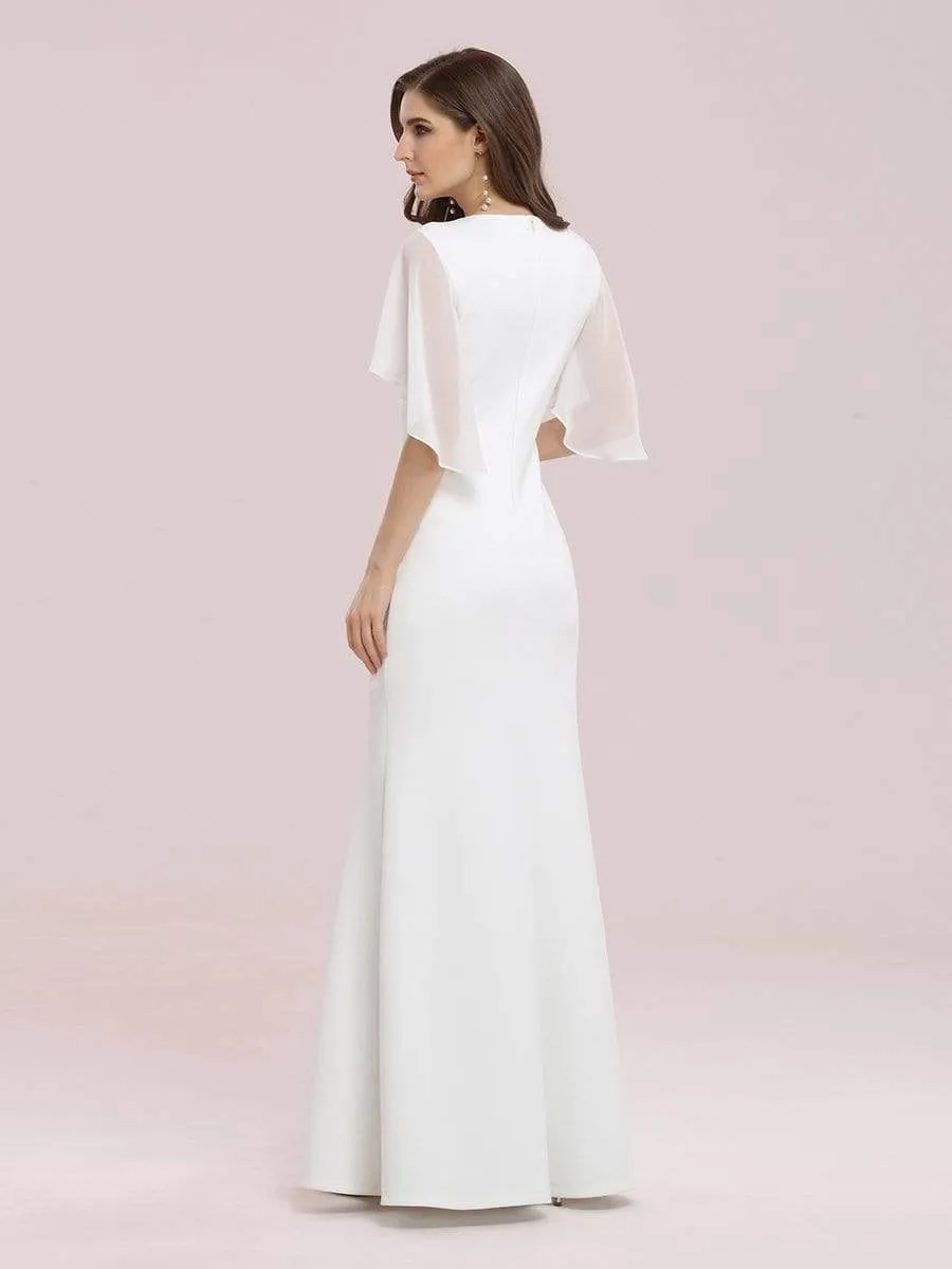 Maxi Plus Size Deep V-neck Mermaid Evening Dresses for Women