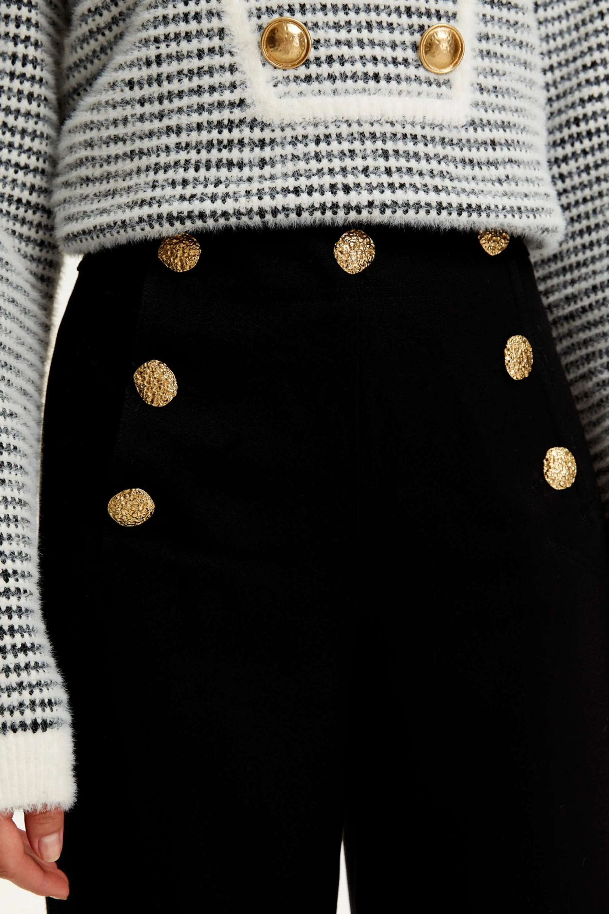 Multi-Button Long Pants