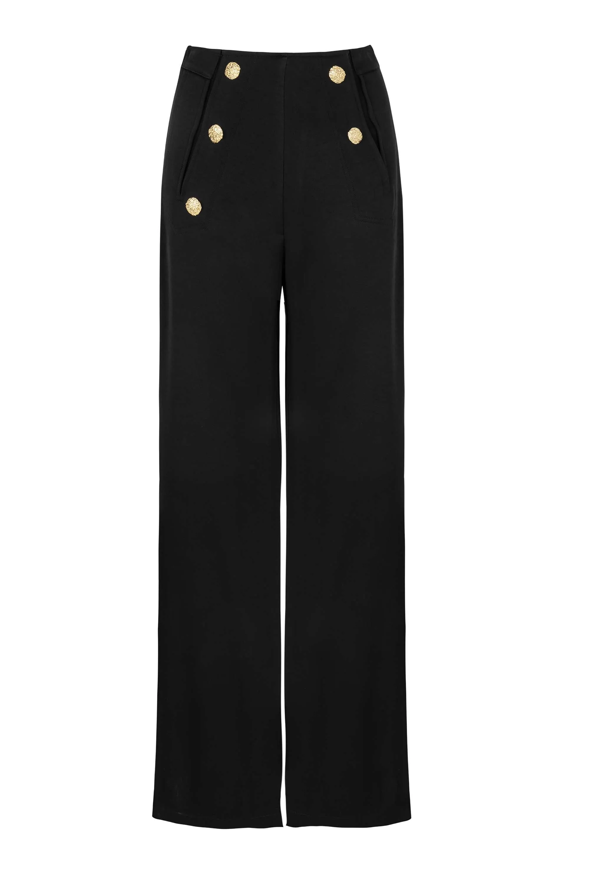 Multi-Button Long Pants